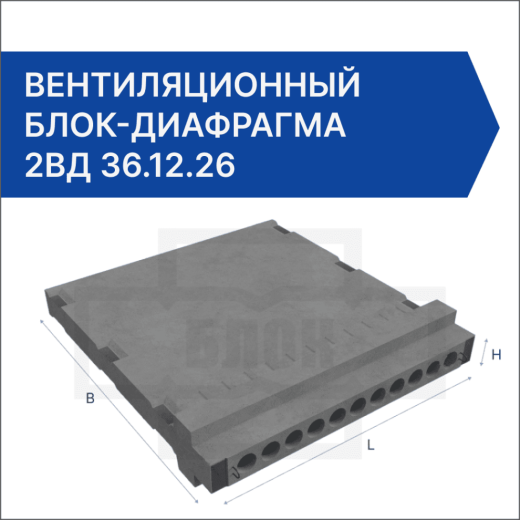 Вентиляционный блок-диафрагма 2ВД 36.12.26