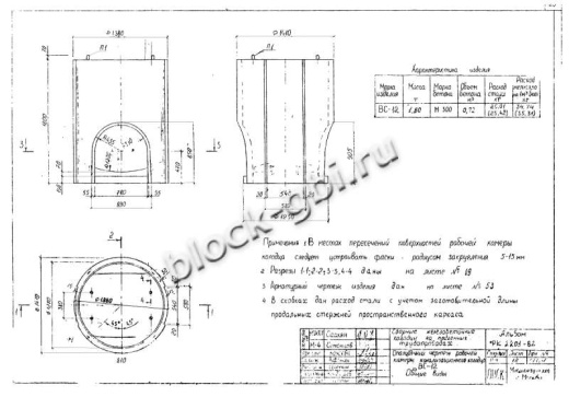 Колодец футерованный ВС-12-фут