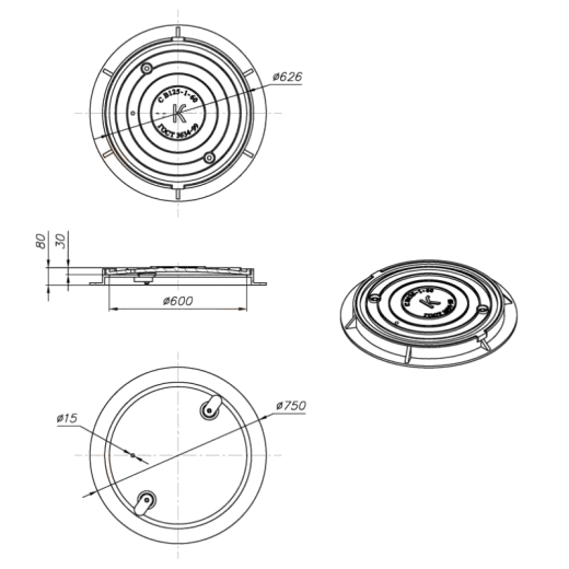 Люк С (В125) ТС.1-60 Люк С (В125) ТС.1-60