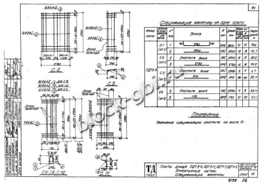 Плита днища тоннелей ПДТ 3-3