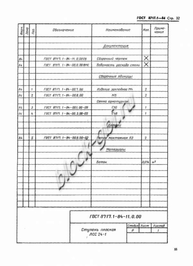 Лестничная ступень ЛСС 24-1Г