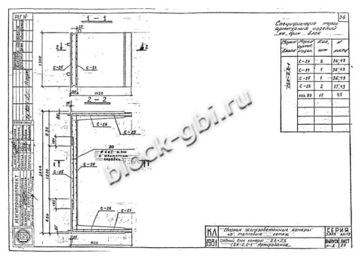 Средний блок камеры тепловой СБК 2.6-1