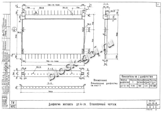 Диафрагма жесткости Д2-41-28 Диафрагма жесткости Д2-41-28