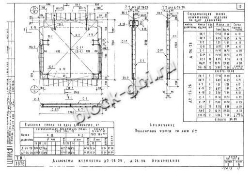 Диафрагма жесткости Д2-26-28 Диафрагма жесткости Д2-26-28